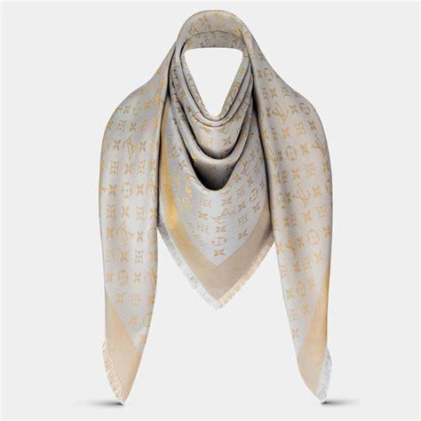 louis vuitton monogram scarf greige|Monogram Shine Shawl S00 .